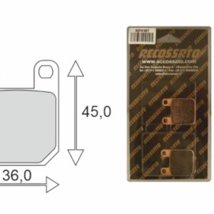 Accossato Bremsbelag Trial 2 Kolben vorn+hinten