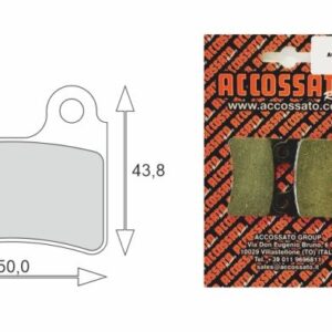 Accossato Bremsbelag 4 Kolben vorn + hinten