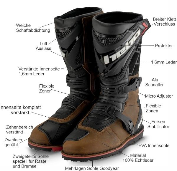Hebo Stiefel Technical 3.0 Leder+ braun